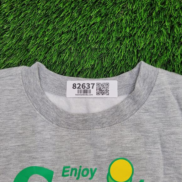 Coca-Cola Sprite Cropped Sweatshirt Womens XL 23x18 Gray - Picture 9 of 13